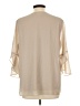 Calvin Klein 100% Polyester Tan 3/4 Sleeve Blouse Size L - photo 2