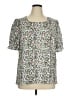 Unbranded 100% Polyester Green Short Sleeve Blouse Size XL - photo 1