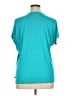 MICHAEL Michael Kors 100% Rayon Metallic Teal Short Sleeve Top Size XL - photo 2