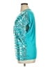 MICHAEL Michael Kors 100% Rayon Metallic Teal Short Sleeve Top Size XL - photo 5