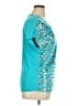 MICHAEL Michael Kors 100% Rayon Metallic Teal Short Sleeve Top Size XL - photo 4