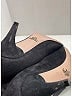 Prada 100% Suede Black Heels Size EU 37 1/2 - photo 3