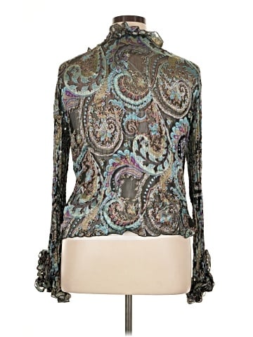 Alberto Makali Long Sleeve Silk Top (view 2)