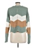 Full Circle Trends With Love 100% Acrylic Chevron-herringbone Teal Pullover Sweater Size L - photo 2