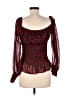 Lulus 100% Polyester Red Long Sleeve Blouse Size M - photo 2