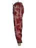 OVERLOVER 100% Cotton Paisley Red Casual Pants Size S (estimated) - photo 5