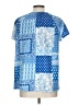Absolutely Famous Blue Short Sleeve Blouse Size L - photo 2