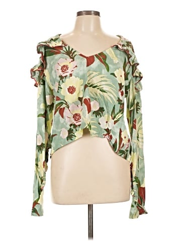 Topshop Long Sleeve Blouse (view 1)