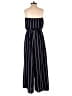 Soprano 100% Polyester Stripes Black Jumpsuit Size M - photo 2
