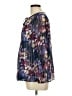 EMALINE Blue Long Sleeve Blouse Size M - photo 5