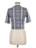 Topshop Blue Short Sleeve Top Size 8 - photo 2