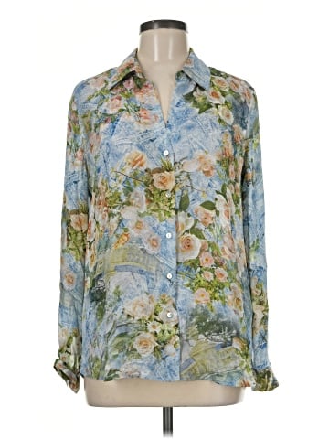 L'Agence Long Sleeve Silk Top (view 1)