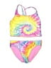 Breaking Waves Tie-dye Pink Two Piece Swimsuit Size 10 - photo 1