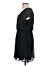 Lush 100% Polyester Solid Black Cocktail Dress Size L - photo 5