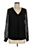 Daniel Rainn 100% Polyester Black Long Sleeve Blouse Size M - photo 1