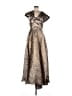 Shein 100% Polyester Metallic Silver Cocktail Dress Size 6 - photo 1