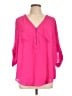 Torrid 100% Polyester Pink 3/4 Sleeve Blouse Size Lg Plus (0) - photo 1