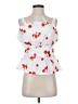 Plains & Prints 100% Polyester White Sleeveless Blouse Size 4 - photo 1