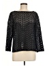 W by Worth 100% Polyester Black 3/4 Sleeve Top Size M - photo 1