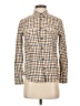 A.P.C. Checkered-gingham Tan Long Sleeve Button-Down Shirt Size EU (FR) 36 / US 4 - photo 1
