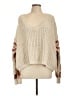 Pol 100% Polyester Floral Ivory Pullover Sweater Size L - photo 1