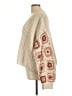 Pol 100% Polyester Floral Ivory Pullover Sweater Size L - photo 5