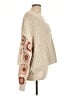 Pol 100% Polyester Floral Ivory Pullover Sweater Size L - photo 4