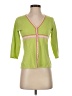 August Silk Green 3/4 Sleeve Top Size S - photo 1