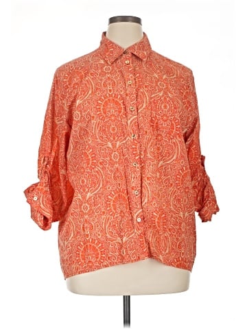 MICHAEL Michael Kors 3/4 Sleeve Button-Down Shirt (view 1)