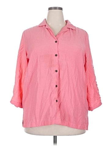 White Stag 3/4 Sleeve Button-Down Shirt (view 1)