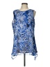 Fever 100% Polyester Blue Sleeveless Blouse Size L - photo 1