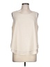 Paper Crane 100% Polyester Ivory Sleeveless Blouse Size L - photo 1