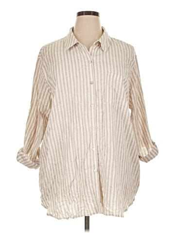 Susan Graver 3/4 Sleeve Button-Down Shirt (view 1)
