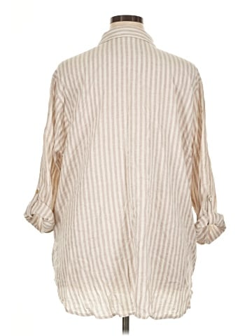 Susan Graver 3/4 Sleeve Button-Down Shirt (view 2)