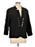 MULTIPLES Black 3/4 Sleeve Button-Down Shirt Size L - photo 1