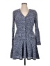 Taylor 100% Polyester Polka Dots Blue Casual Dress Size 14 - photo 1