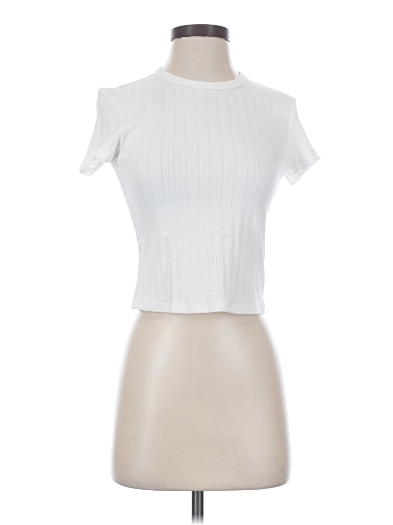 Pre-owned Everlane Short Sleeve Turtleneck In White