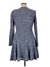 Taylor 100% Polyester Polka Dots Blue Casual Dress Size 14 - photo 2