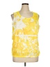 Coldwater Creek 100% Polyester Yellow Sleeveless Blouse Size 1X - photo 1