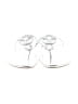 Talbots Silver White Flip Flops Size 8 - photo 2