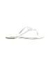 Talbots Silver White Flip Flops Size 8 - photo 1