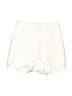 River Island 100% Polyester Ivory Shorts Size 6 - photo 1