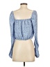 rue21 100% Polyester Blue Long Sleeve Blouse Size S - photo 2