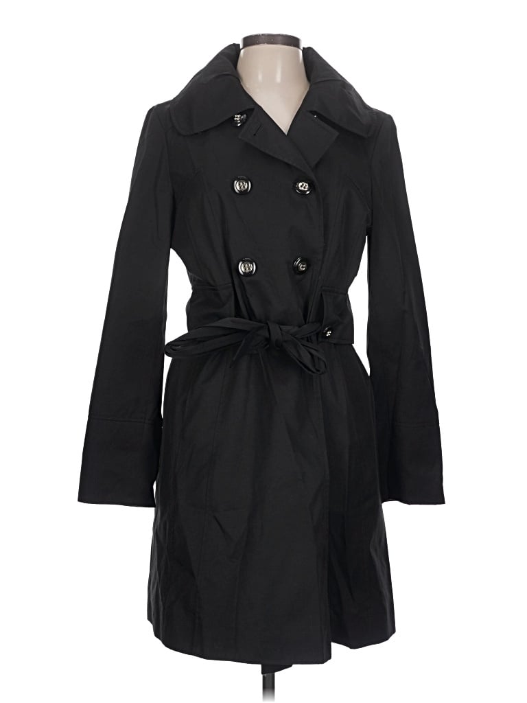 Pre-owned Guess Trenchcoat In Black