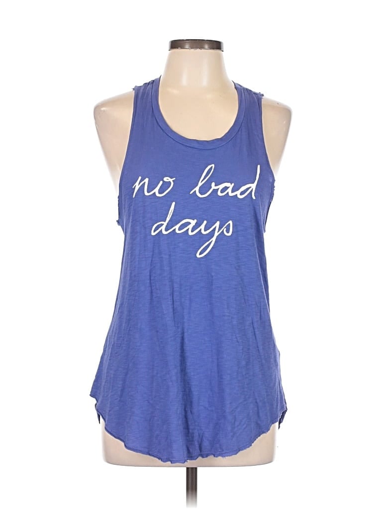 Pre-owned Sundry Tank Top Blue Halter Neckline Tops