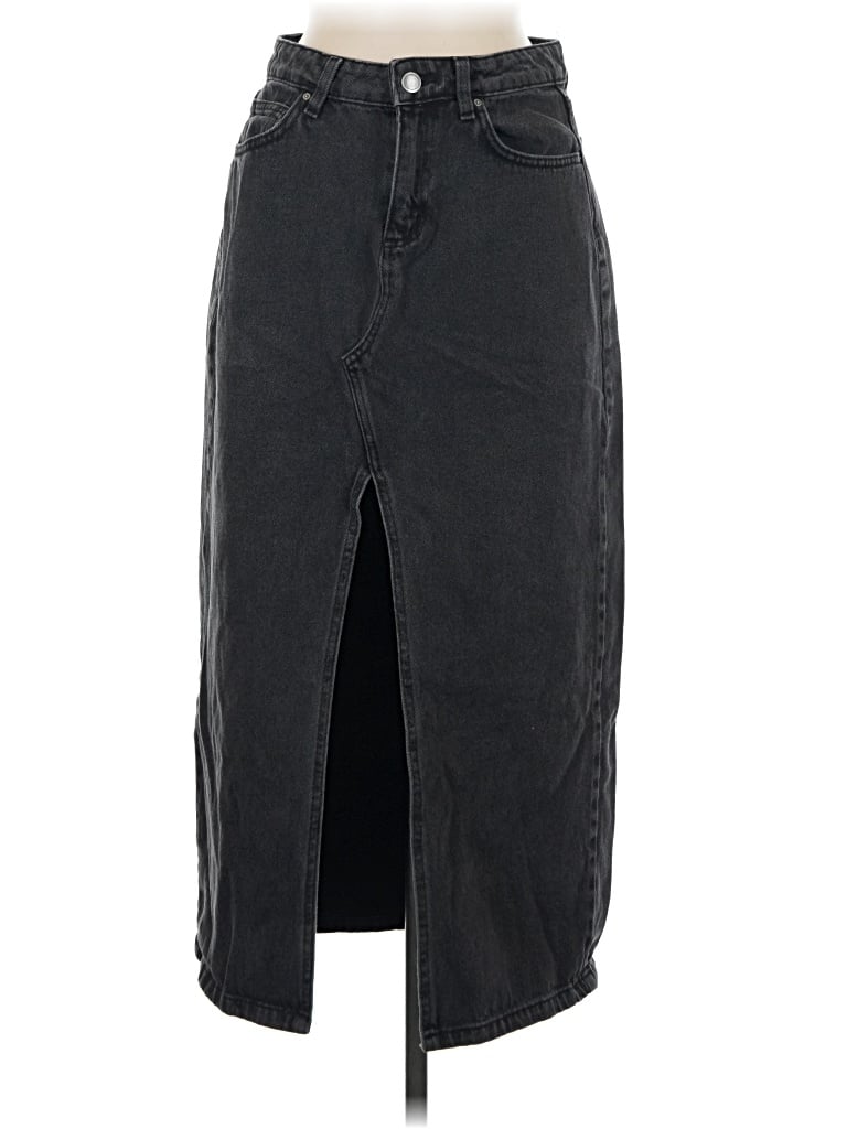 Pre-owned Cotton On Denim Skirt In Black