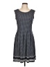 Max Studio Polka Dots Multi Color Gray Casual Dress Size L - photo 1