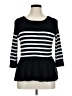 Love Scarlett Stripes Black Pullover Sweater Size XL - photo 1