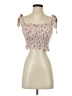 Cotton Candy LA 100% Polyester Tan Ivory Sleeveless Blouse Size S - photo 1