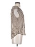 Line & Dot Silver Sleeveless Blouse Size S - photo 4